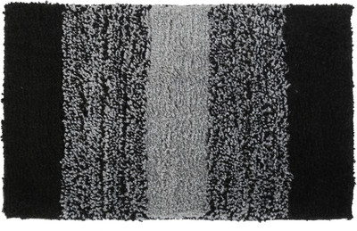 KALYAN GLOBAL Polyester Door Mat(Black, Small)