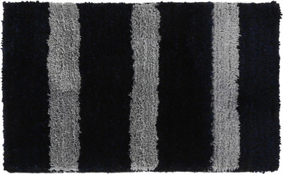 KALYAN GLOBAL Polyester Door Mat(Black, Small)