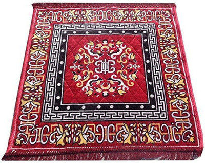 Bawejaproducts Velvet Prayer Mat(Maroon, Large)