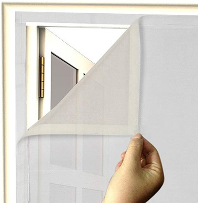 Iblay HDPE - High Density Poly Ethylene Adults Washable Stitched Premium Fiber Glass Window Net for Mosquito with tape (6x6 Ft ivory) Mosquito Net(ivory, Frame Hung)