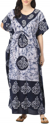 Quickcollection Printed Cotton Blend Women Kaftan