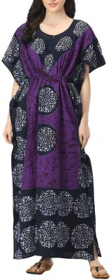 Quickcollection Printed Cotton Blend Women Kaftan