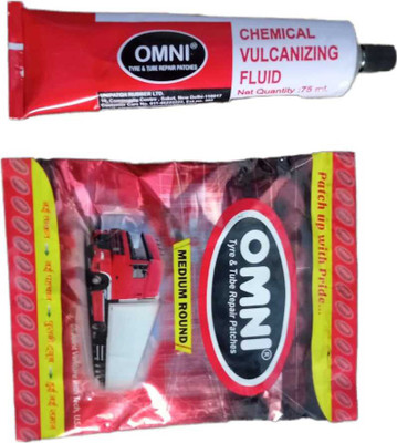 SEAHORSE POLYMERS OMNI MEDIUM ROUND AND 1 PCS CVF SOLUTION Tubeless Tyre Puncture Repair Kit