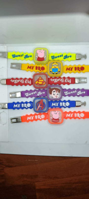 LX product Kids Kids Belt Rakhi Set (6 Kids LED light cartoon Rakhi)Multi colour, multi design Assorted Rakhi  Set(Pack Of 6)