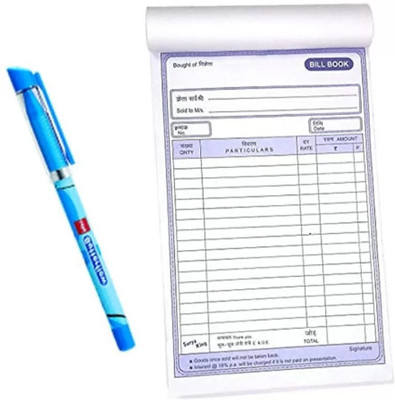 Kshivi Bill Book A5 Cash Memo Ruled 200 Pages 100+100 Leaves With Butterflow Pen Bill Book 04 1-Part Bill Book(200 Sets) Kshivi Bill Book A5 Cash Memo Ruled 200 Pages 100+100 Leaves With Butterflow Pen Bill Book 04 1-Part Bill Book(200 Sets)