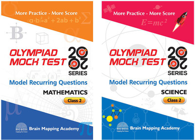 COMBO PACK: OLYMPIAD MOCK TEST 20-20 - Mathematics & Science For CLASS 2 [Set Of 2 Books](Paperback, Brain Mapping Academy)
