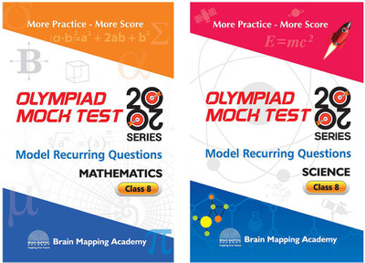 COMBO PACK: OLYMPIAD MOCK TEST 20-20 - Mathematics & Science For CLASS 8 [Set Of 2 Books](Paperback, Brain Mapping Academy)