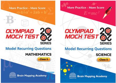 COMBO PACK: OLYMPIAD MOCK TEST 20-20 - Mathematics & Science For CLASS 5 [Set Of 2 Books](Paperback, Brain Mapping Academy)