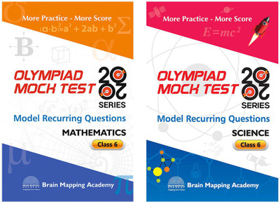 COMBO PACK: OLYMPIAD MOCK TEST 20-20 - Mathematics & Science For CLASS 6 [Set Of 2 Books](Paperback, Brain Mapping Academy)