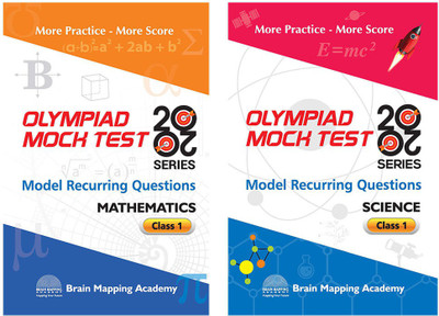 COMBO PACK: OLYMPIAD MOCK TEST 20-20 - Mathematics & Science For CLASS 1 [Set Of 2 Books](Paperback, Brain Mapping Academy)