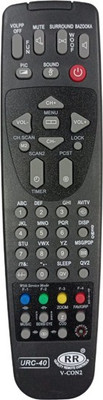 Akshita URC-40 V.CON2 Compatible For CRT TV Universal Remote Control VIDEOCON Remote Controller(Black)