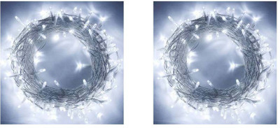 Smuf 50 LEDs 15.75 m White Steady String Rice Lights(Pack of 2)