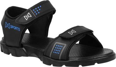 TieFit Breathable Upper Casual Outdoor Men Sandals(Black, Blue , 8)