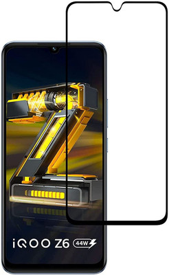 Bai and kaka Edge To Edge Tempered Glass for iQoo Z6 44W(Pack of 1)