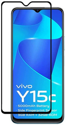 Bai and kaka Edge To Edge Tempered Glass for Vivo Y15C(Pack of 1)