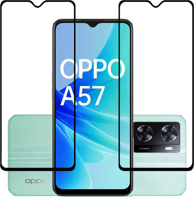 MobileBukket Edge To Edge Tempered Glass for Oppo A57 2022(Pack of 2)