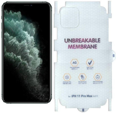 VOLMERE Back Screen Guard for Apple iPhone 11 Pro Max Unbreakable Hydrogel Membrane Back Matte Screen Protector(Pack of 1)