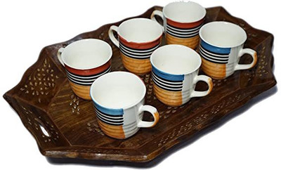 SWH Wooden Sheesham Serving Tray / Tray Tray Serving Set(Pack of 1)