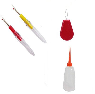 Crafts Haveli 3 Items Combo : 2 Seam Ripper, Machine Oil Bottle & 1 Needle Threader Sewing Kit