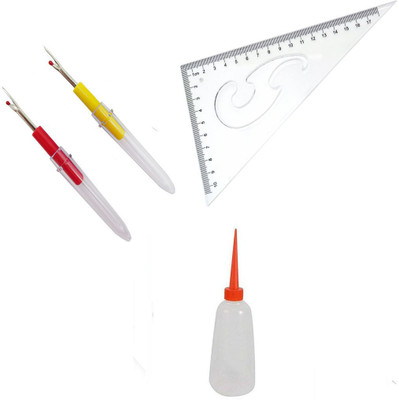 Crafts Haveli 3 Items Combo : 2 Seam Ripper, Machine Oil Bottle & L Curve Sewing Kit