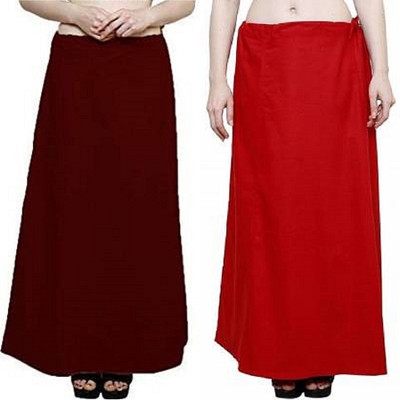 MAROON-RED Pure Cotton Petticoat(Medium)
