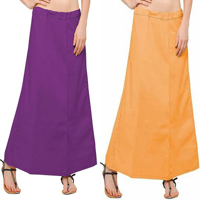 VIOLET-GOLDEN YELLOW Pure Cotton Petticoat(Medium)