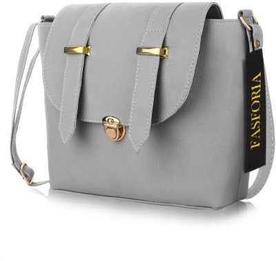 Fasforia Grey Sling Bag Latest Trend Party Wear Sling Bag with Adjustable Strap for Girls and Women's