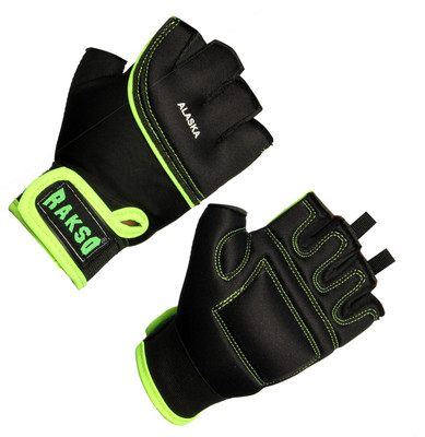 Rakso Gym Gloves for Men Women Neoprene Gym Gloves Weightlifting, Fitness Training Gym & Fitness Gloves(Black, Yellow)