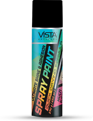 Vista Auto Care Black Spray Paint 400 ml(Pack of 1)