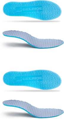 GELRIDE Classic Gel Insoles Pair for Walking, Running-(Pack of 2 Pair,Regular (9-12 UK)) Insole(Blue)