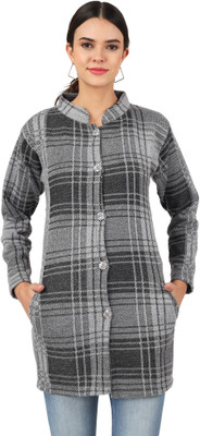 DIVYAM COLLECTION Self Design Boat Neck Casual Women Grey Sweater
