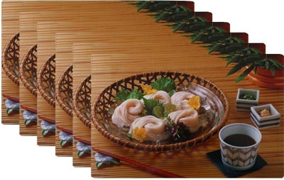 DPA Collection Rectangular Pack of 6 Table Placemat(Brown, Beige, PVC)