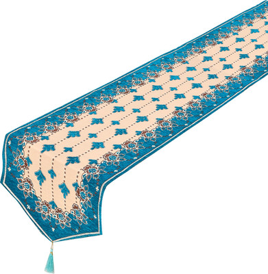KUBER INDUSTRIES Green 182 cm Table Runner(Velvet)