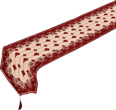 KUBER INDUSTRIES Maroon 182 cm Table Runner(Velvet)