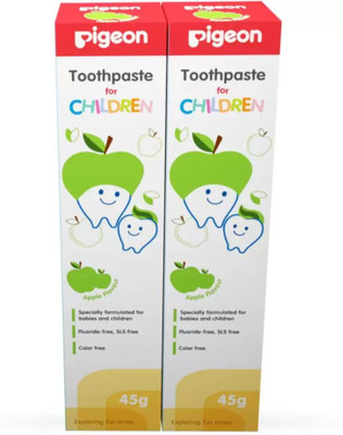 Pigeon CHILDREN TOOTHPASTE APPLE, COMBO TOOTHPASTE Toothpaste(90 g, Pack of 2)