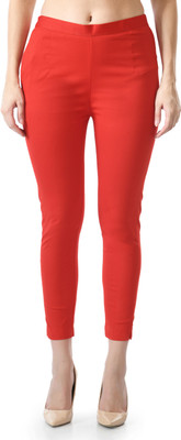 24Hour Fashion Regular Fit Women Red Trousers
