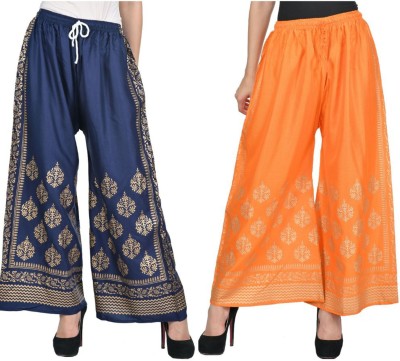 MeLike Relaxed Women Dark Blue, Orange Trousers