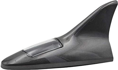 LAVITRA Solar Powered Car Shark Fin Antenna LED Warning Flash Tail Led Warning Light Satellite Vehicle Antenna