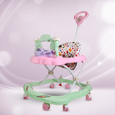 N2P Musical 2-in-1 Walker With Parent Rod(Green)