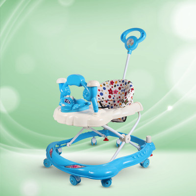 N2P Musical 2-in-1 Walker With Parent Rod(Blue)
