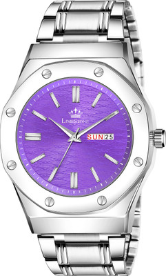 LIMESTONE Day and Date Display Screw Ring AP Design Quartz Analog Watch  - For Men