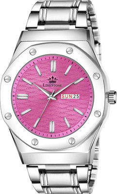 LIMESTONE Day and Date Display Screw Ring AP Design Quartz Analog Watch  - For Men