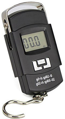 JPRO B WH A08 Portable Home & Kitchen Weight Scale with Hanging Loop & Hook Weighing Scale(Black)