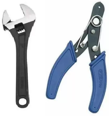 Exotic Arcade Combo of 8 Inch Adjustable Wrench and Wire Cutter || 8 Inch Adjustable Wrench || Best Quality Heavy Duty Single Sided Open End Wrench(Pack of 2)