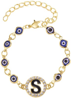 FEMNMAS Alloy Crystal Gold-plated Charm Bracelet