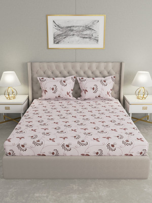 Raymond Home 125 TC Microfiber Double Floral Flat Bedsheet  (Pack Of 1, Brown) For Rs. 470 @ 75 %