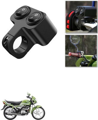Qiisx CNC On/Off Motorcycle Handlebar Fitting Dual Switch For Hero HF Deluxe Eco Handle Bar Grip For Hero Universal For Bike(Pack of 1)