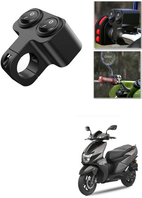 Qiisx CNC On/Off Motorcycle Handlebar Fitting Dual Switch For TVS NTORQ Handle Bar Grip For TVS Universal For Bike(Pack of 1)