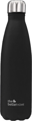 The Better Home 1000 ml Steel Bottle(Pack of 1, Black)