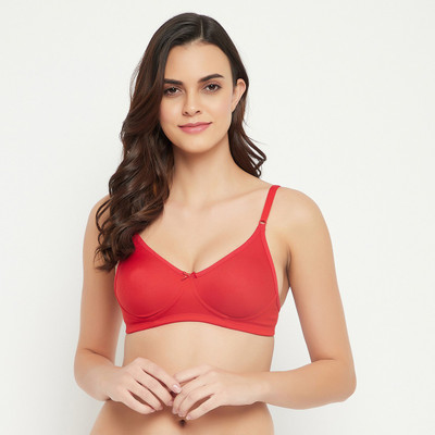Clovia Women Full Coverage Non Padded Bra(Red)